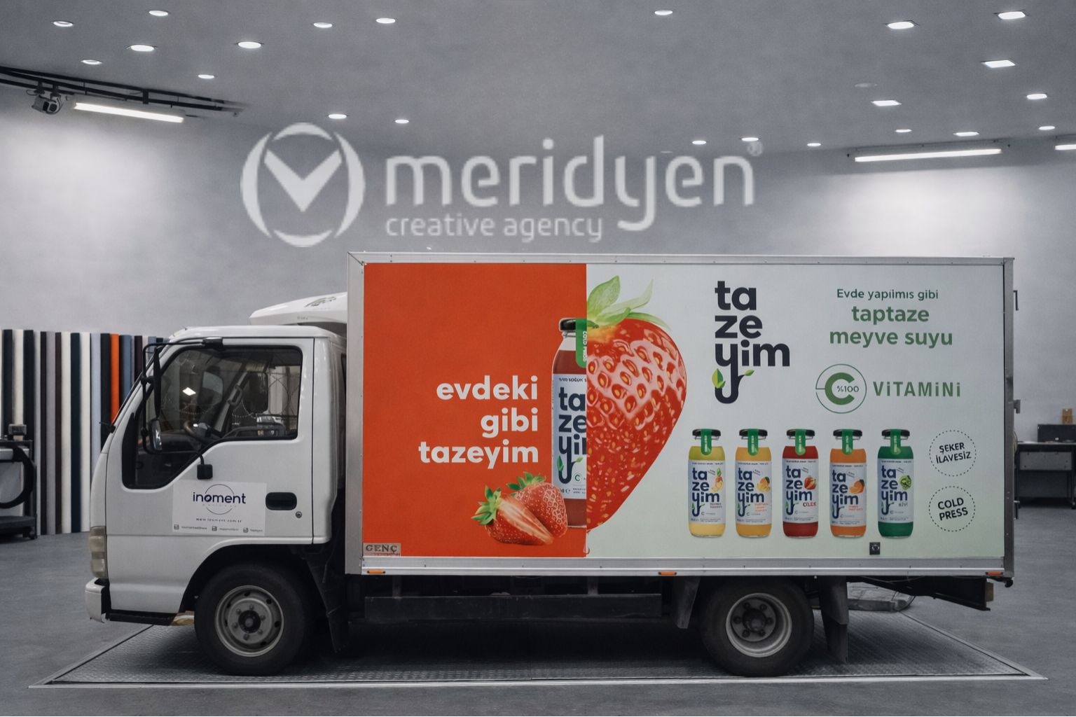 Tazeyim kamyonet araç giydirme – Meridyen Ajans