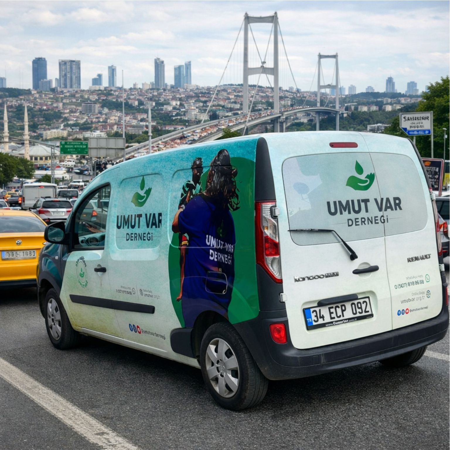 Umut Var Derneği araç giydirme – Meridyen Ajans